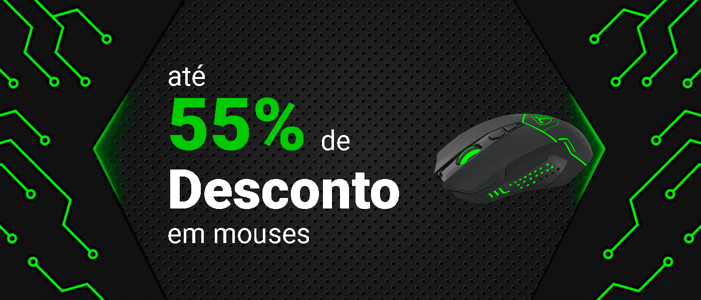 Até 55% de desconto em mouses!